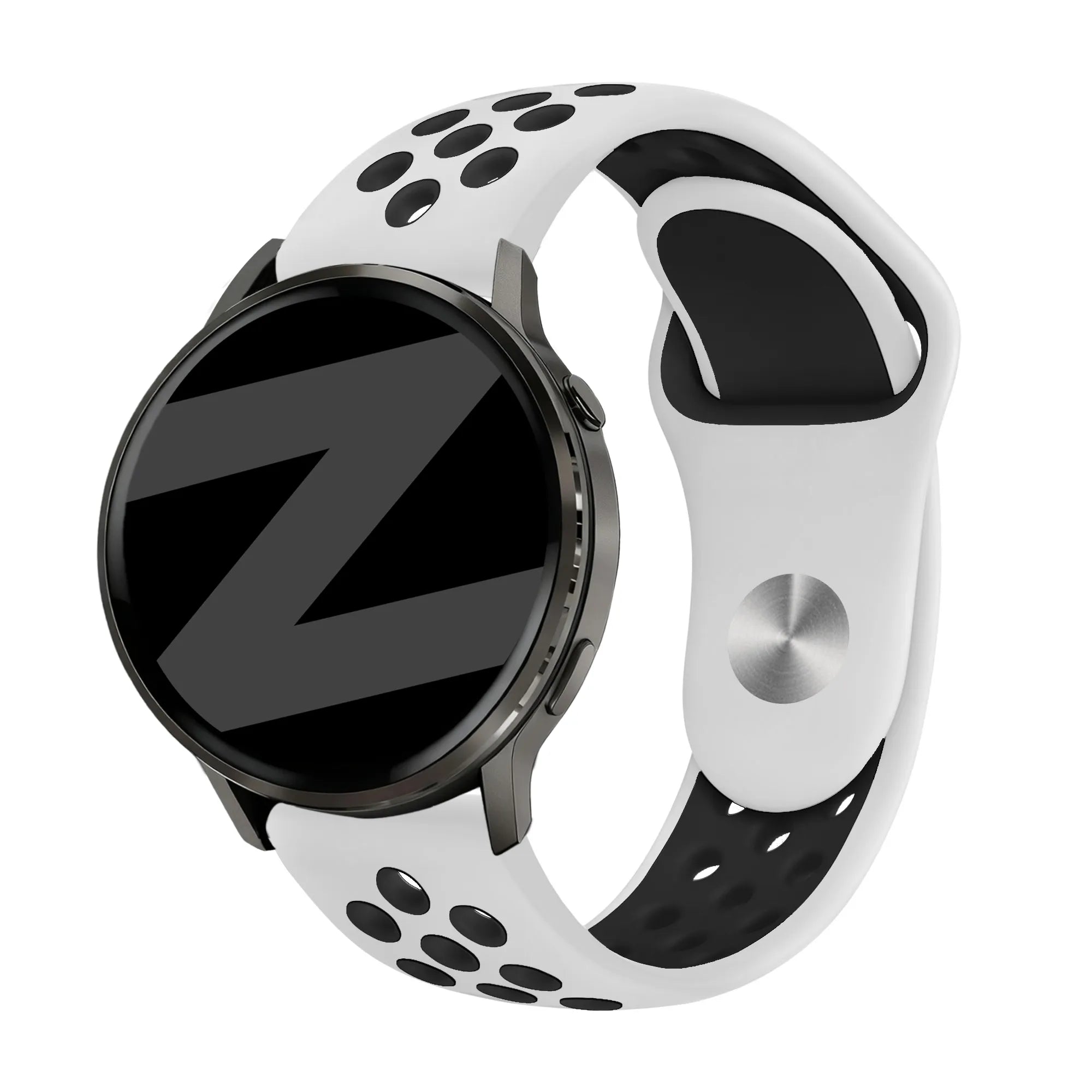 Bandz Garmin 22mm Sport Strap 'Deluxe' (White/Black)