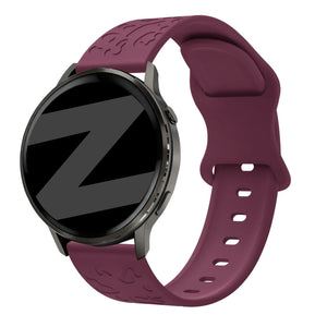 Bandz Garmin Vivomove HR Silicone Strap 'Leopard' (Wine Red)