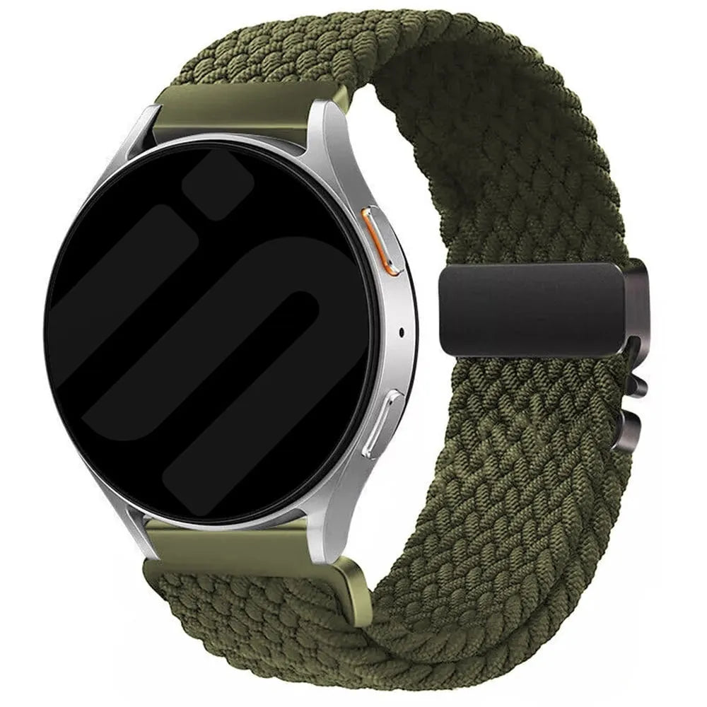 Fossil Gen 4 Explorist (HR) Woven Nylon Strap with P-Buckle (Green)
