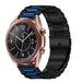 Correa de acero Samsung Galaxy Watch 3 41mm (negro/azul)