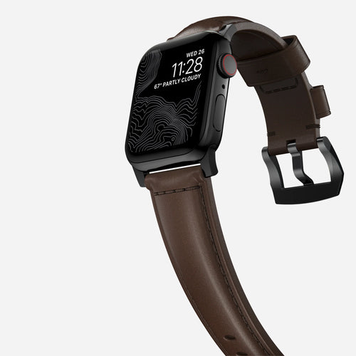 Nomad Correa cuero tradicional Apple Watch (marrón/negro)