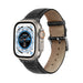 Correa cuero cocodrilo Apple Watch Ultra (negro)