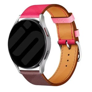 Leather Strap 'Duo', on a watch, 3/4 front view