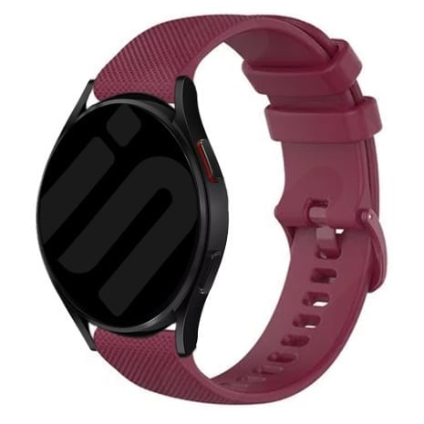 Premium Silicone Strap, on a watch, 3/4 front view