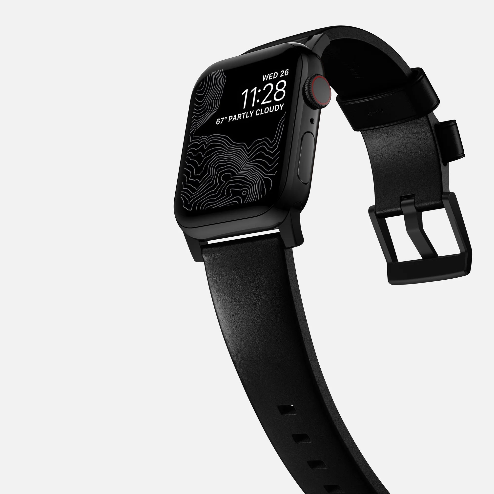 Nomad Correa cuero moderna Apple Watch (negro)