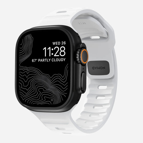 Nomad Correa silicona deportiva Apple Watch (blanco)