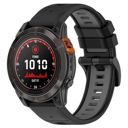 Correa deportiva con hebilla Garmin Approach S62 (negro/gris)