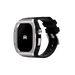 Reqior Funda de polímero y metal con correa de goma Apple Watch 45mm (plateado)