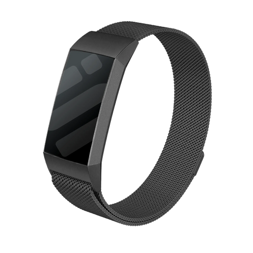 Fitbit Charge 3 Milanese Strap (Black)