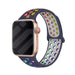 Correa deportiva Apple Watch (azul oscuro/arcoíris)