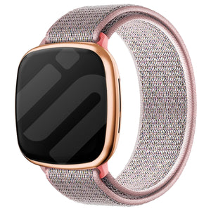Correa nylon Fitbit Sense (arena rosa)