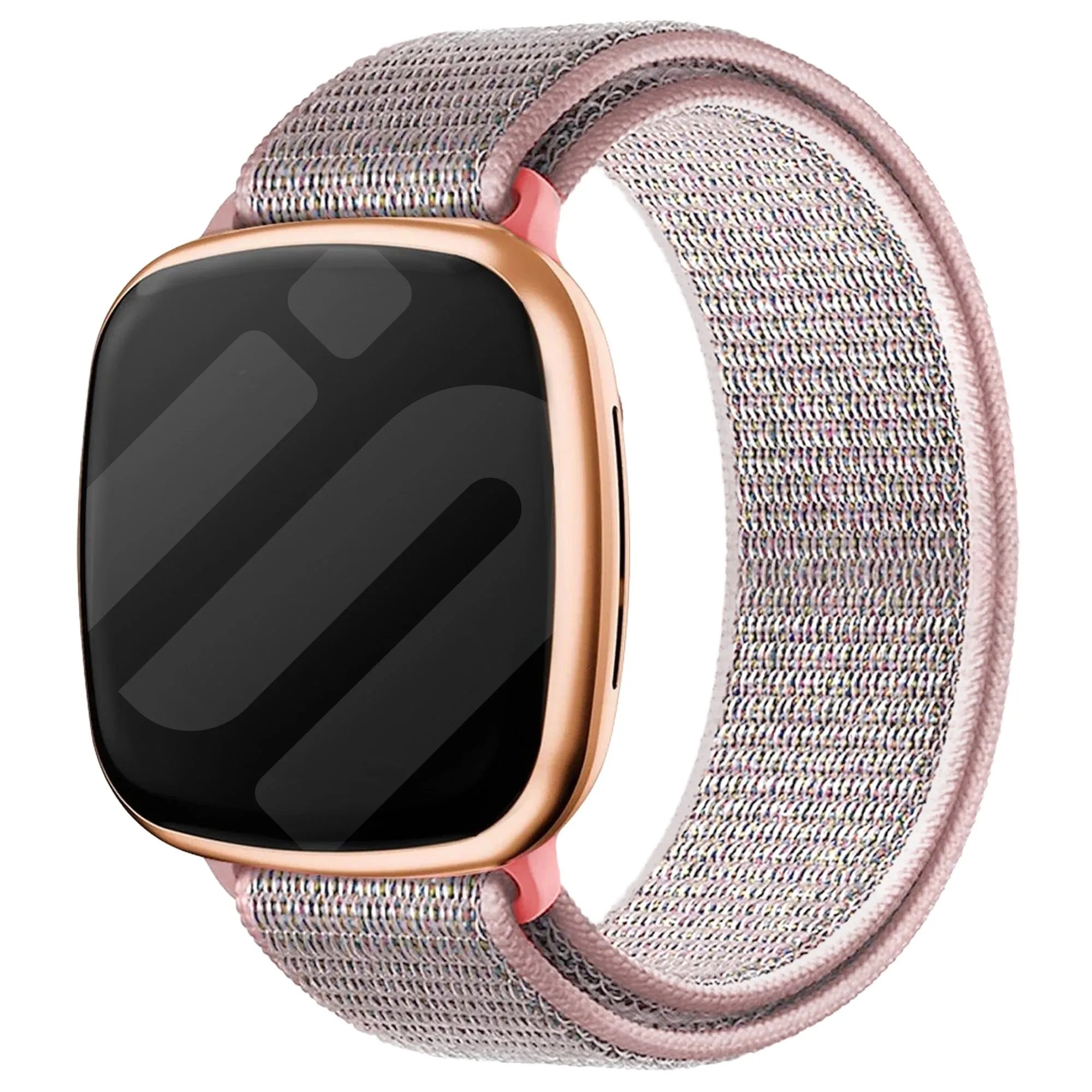 Correa nylon Fitbit Versa 3 (arena rosa)