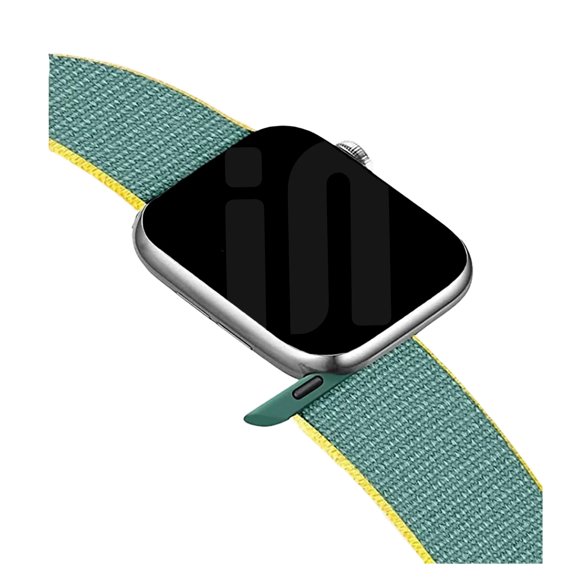 Correa Apple Watch nylon (verde/amarilla)