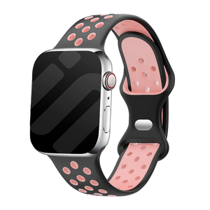 Correa deportiva Apple Watch (negro/rosa)