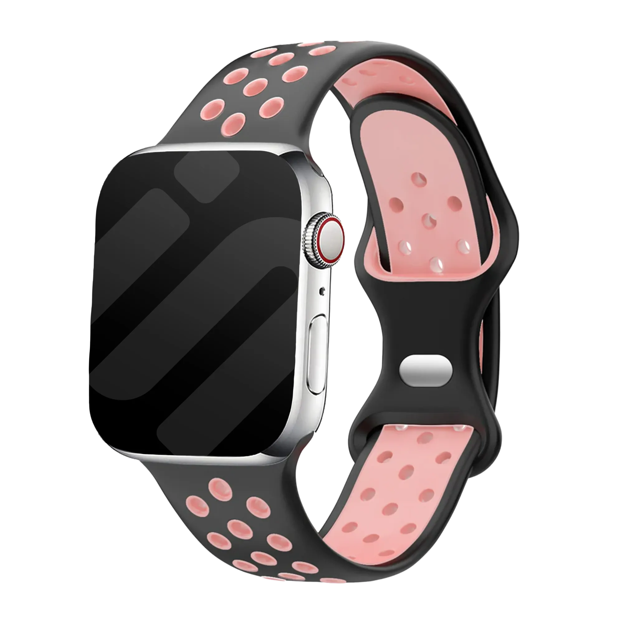 Correa deportiva Apple Watch (negro/rosa)