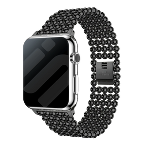 Correa de cuentas acero Apple Watch (negro)