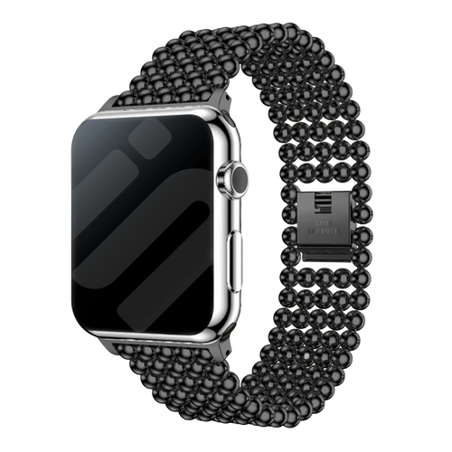 Correa de cuentas acero Apple Watch (negro)