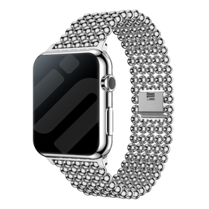 Correa de cuentas acero Apple Watch (plata)