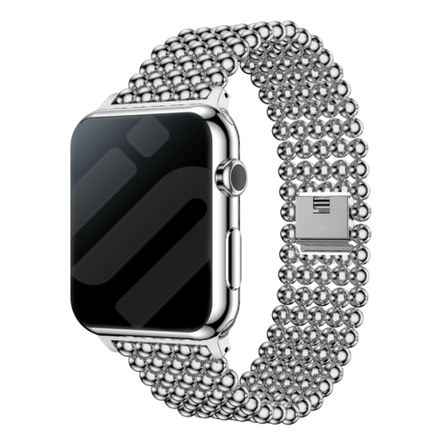 Correa de cuentas acero Apple Watch (plata)