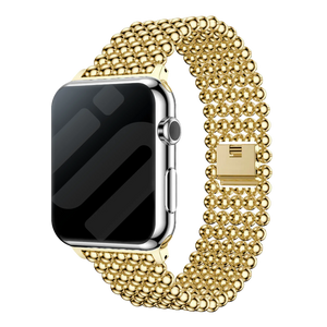 Correa de cuentas acero Apple Watch (dorado)