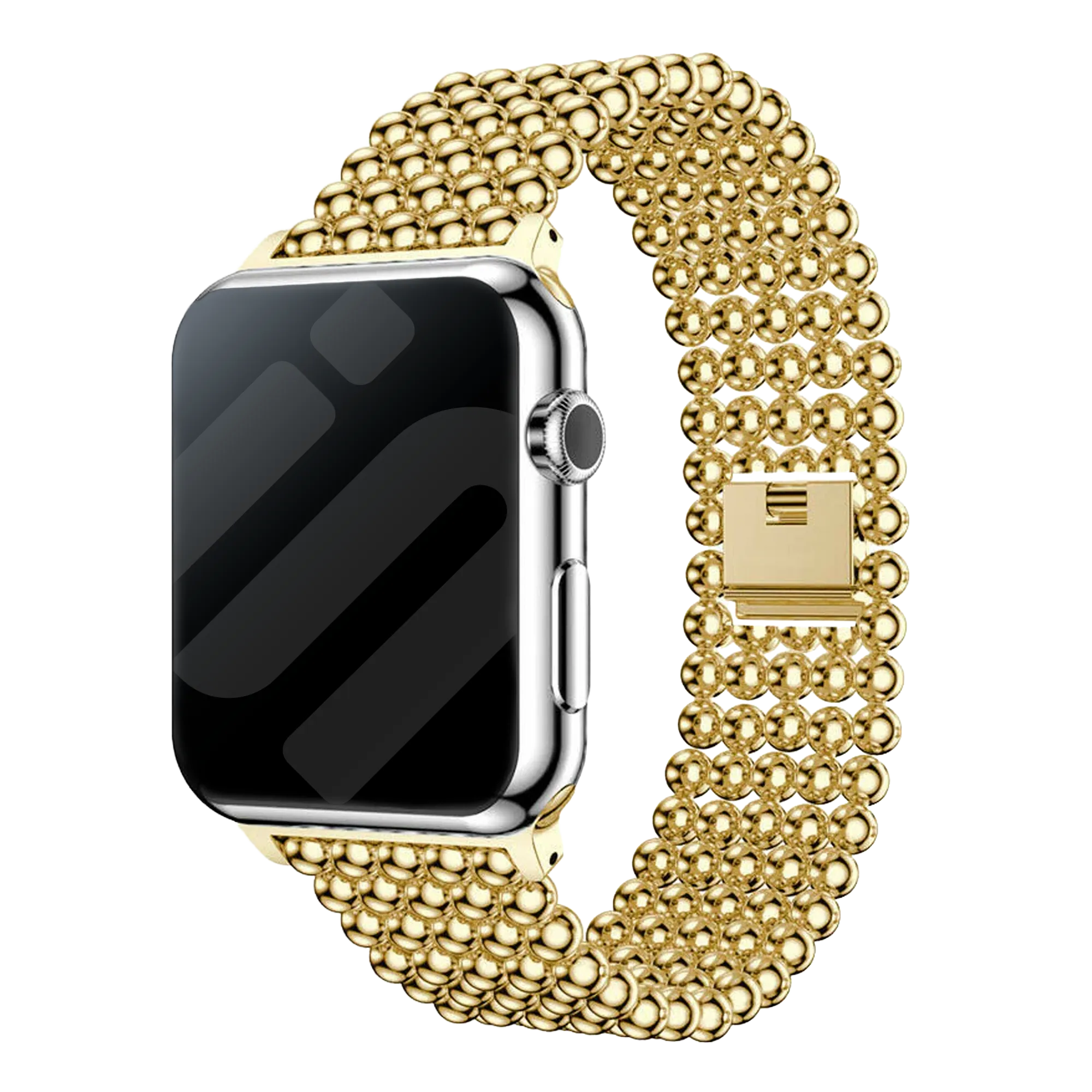Correa de cuentas acero Apple Watch (dorado)