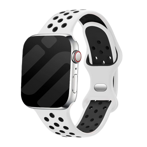 Correa deportiva Apple Watch (blanca/negro)