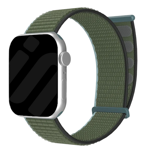 Correa nylon con hebilla Apple Watch (verde oliva)