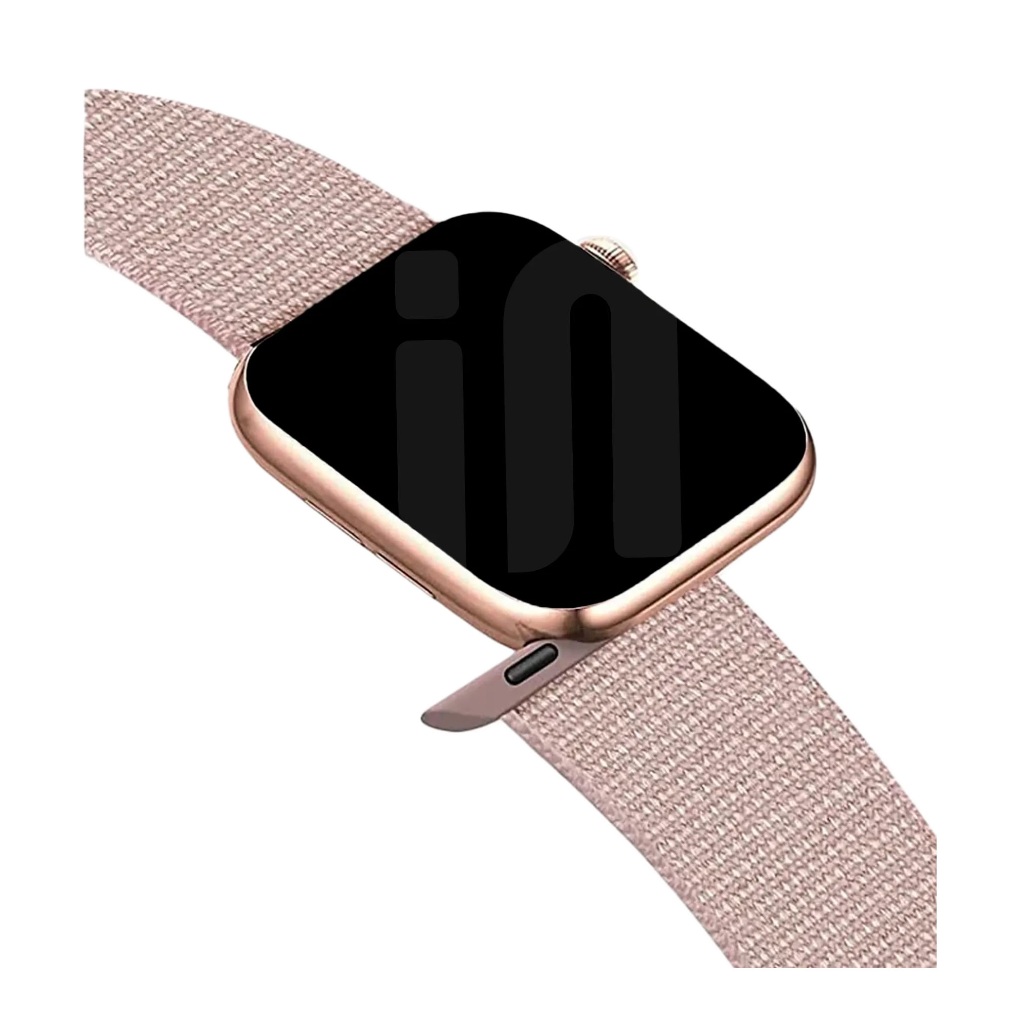Correa nylon con hebilla Apple Watch (rosa claro)