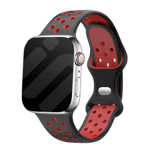 Correa deportiva Apple Watch (negro/roja)