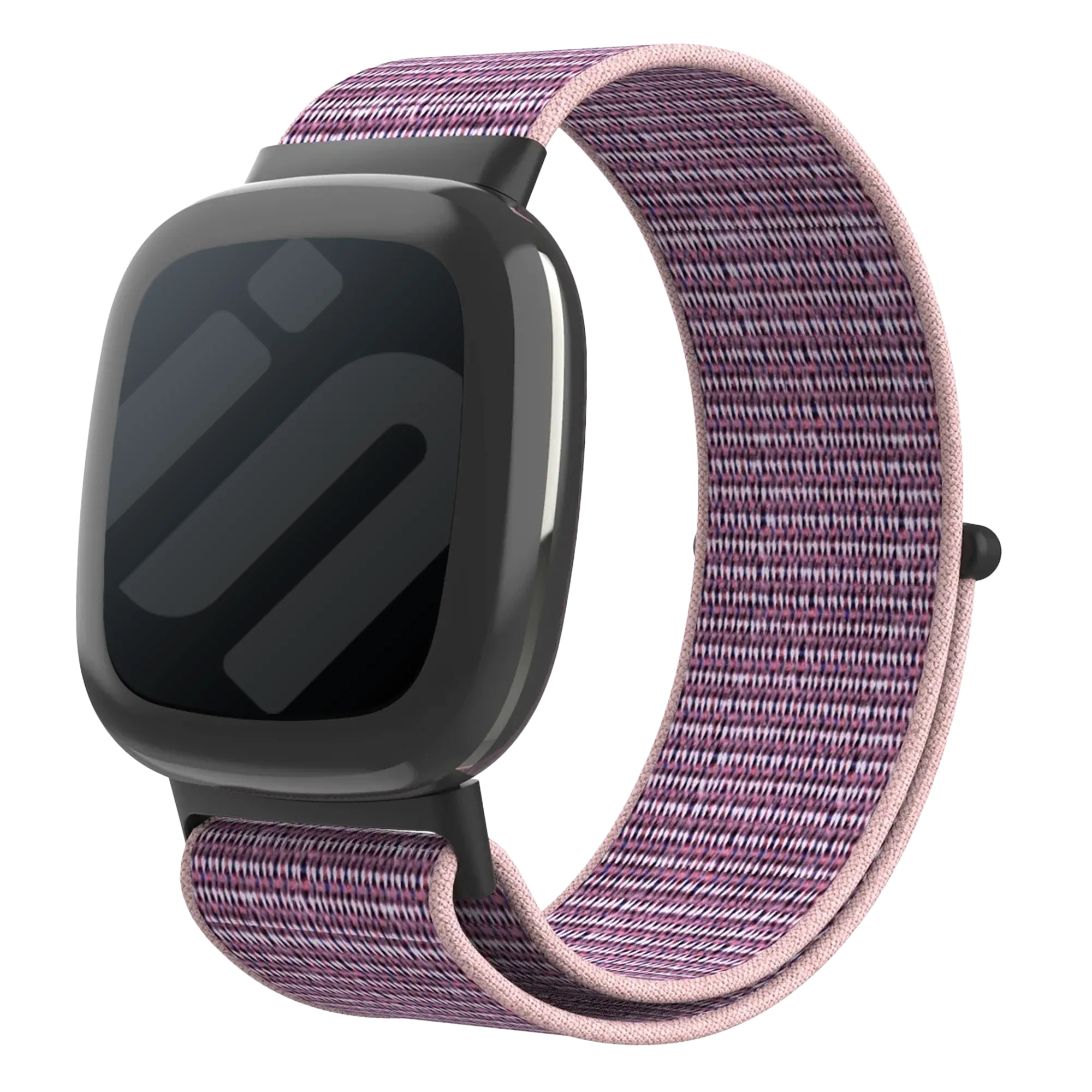 Correa nylon Fitbit Versa 4 (rosa/morado)