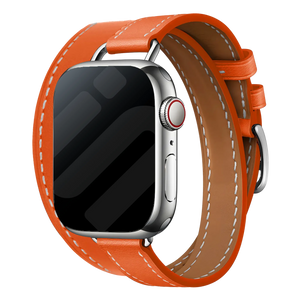 Correa cuero Double Tour Apple Watch (orange)