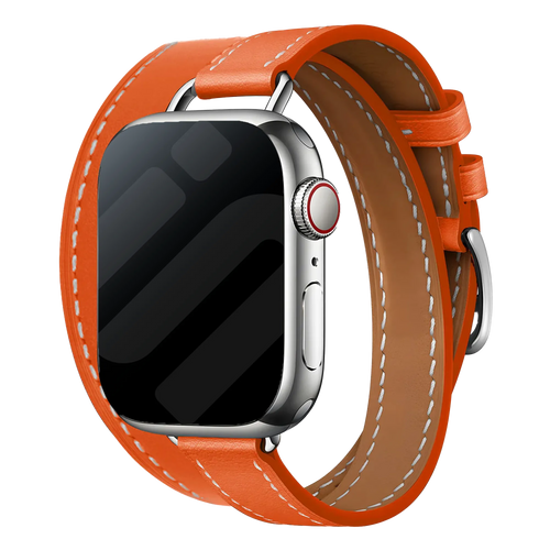 Correa cuero Double Tour Apple Watch (orange)