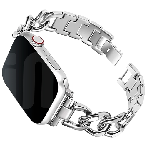 Correa cadena de acero Apple Watch (plata)