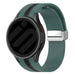 Correa de silicona con hebilla en D Samsung Galaxy Watch 6 Classic de 43 mm (verde/negro)