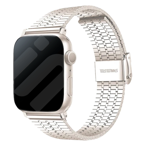 Correa acero inoxidable Apple Watch (blanco estrella)