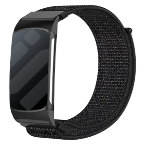 Nylon Strap, black, on a watch, 3/4 front view