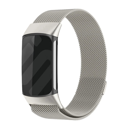 Fitbit Charge 5 Milanese Strap (Starlight)