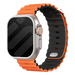 Apple Watch Ocean Strap with Snap Closure (Orange/Black)