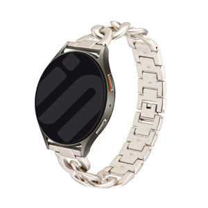 Correa cadena de acero Samsung Galaxy Watch 5 - 44mm (blanco estrella)
