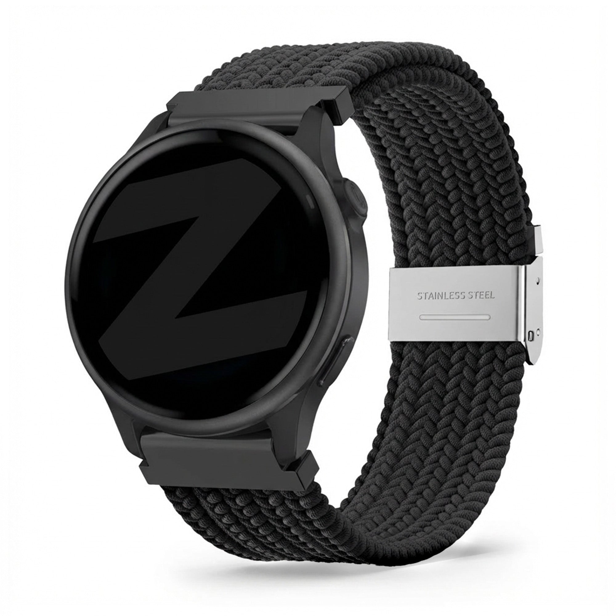 Bandz Correa nylon trenzada Garmin Vivoactive 6 (negro)