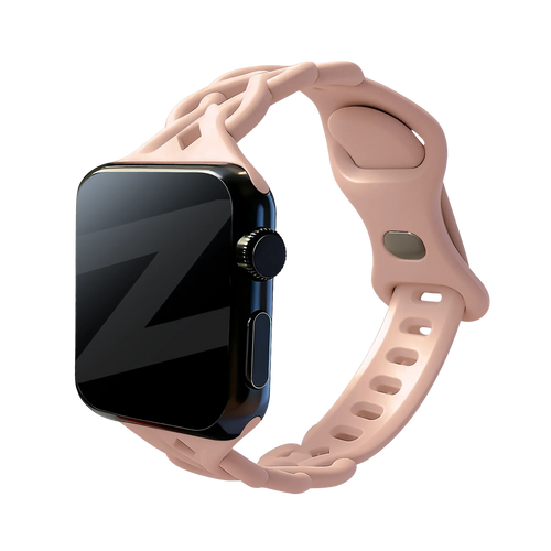 Bandz Apple Watch Silicone Strap 'Braided' (Pink Sand)