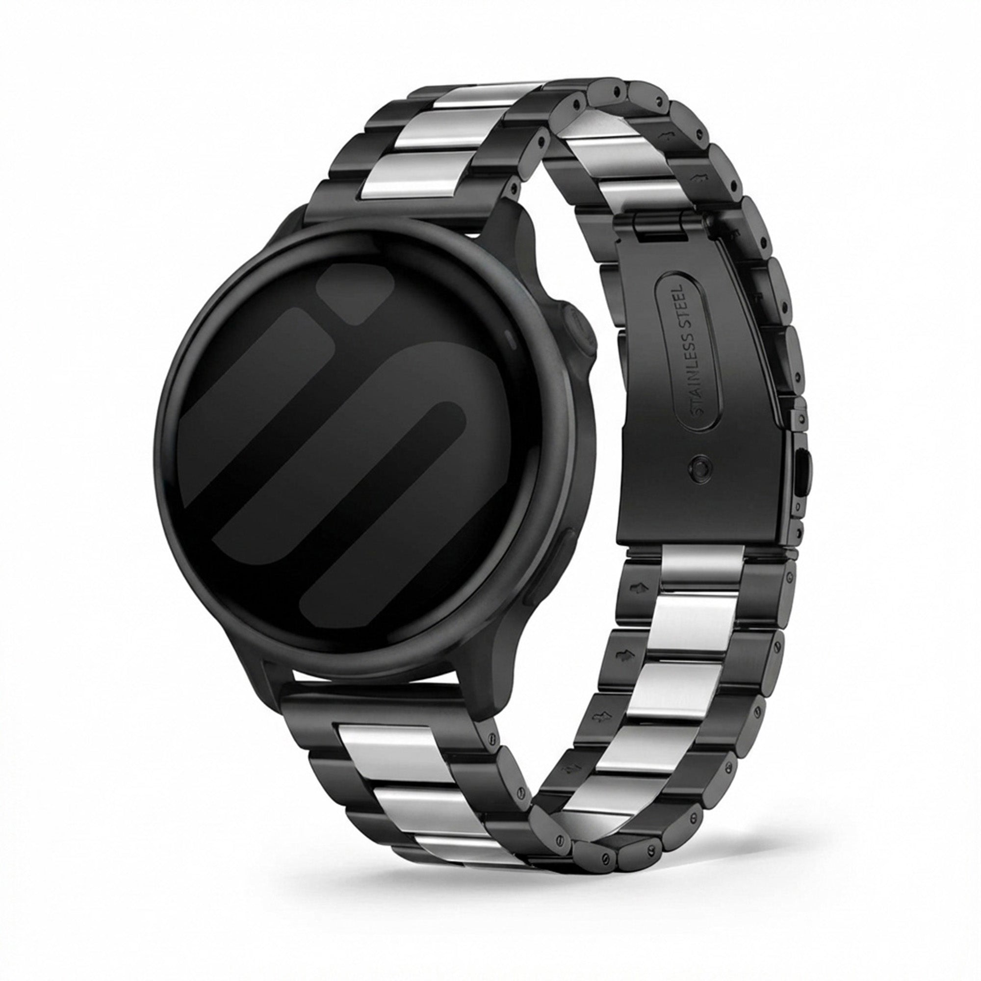 Correa acero Garmin Vivoactive 6 (negro/plateado)