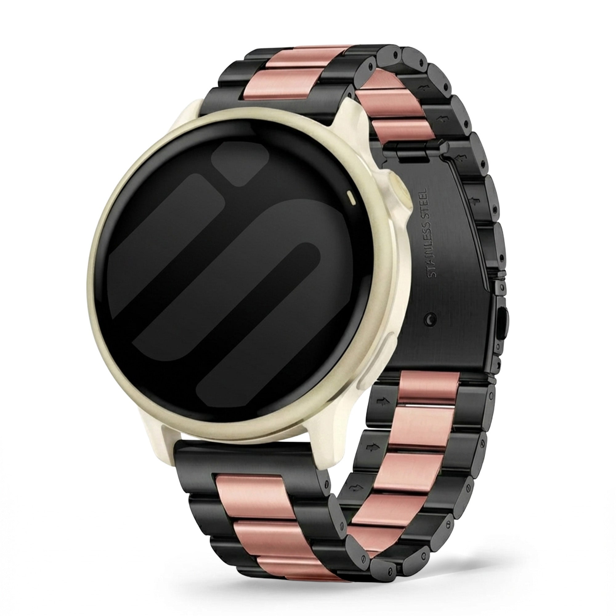 Correa acero Garmin Vivoactive 6 (negro/rosa)