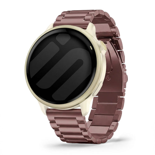 Steel Strap, bronze, on a watch, 3/4 front view
