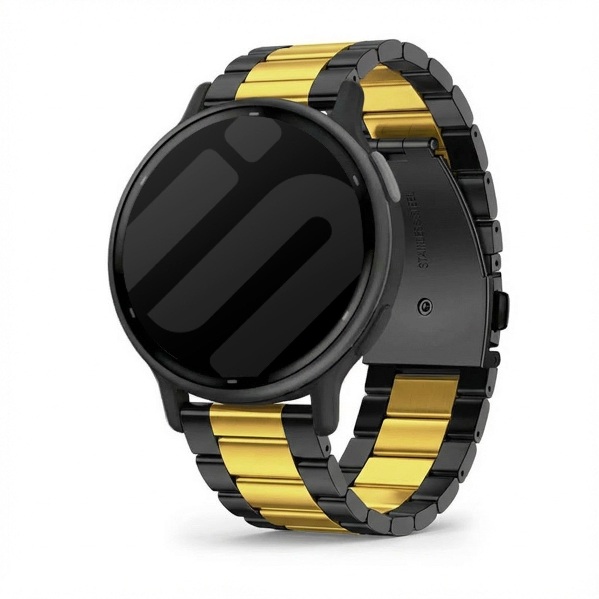 Correa acero Garmin Vivoactive 5 (negro/dorado)