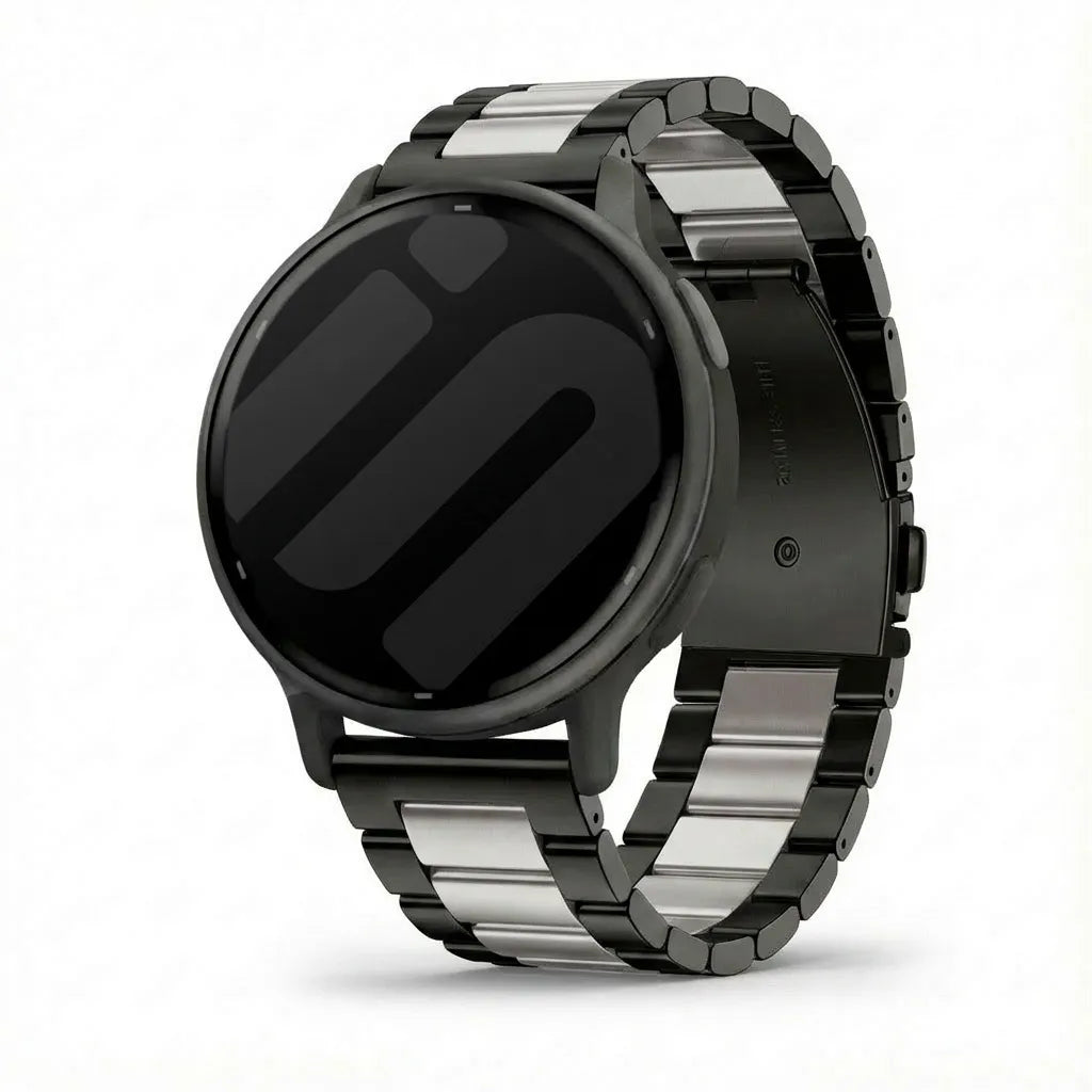 Correa acero Garmin Vivoactive 5 (negro/plateado)