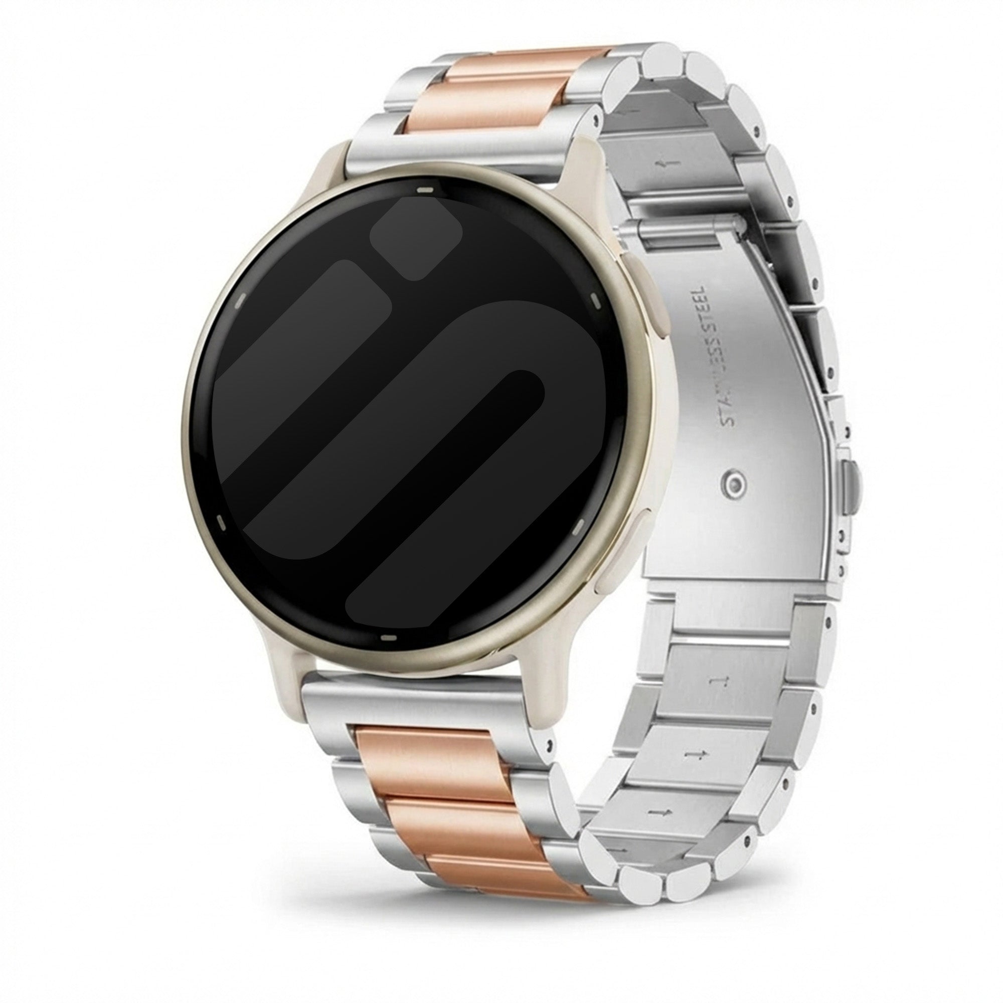 Correa acero Garmin Vivoactive 5 (plateado/rosa dorado)