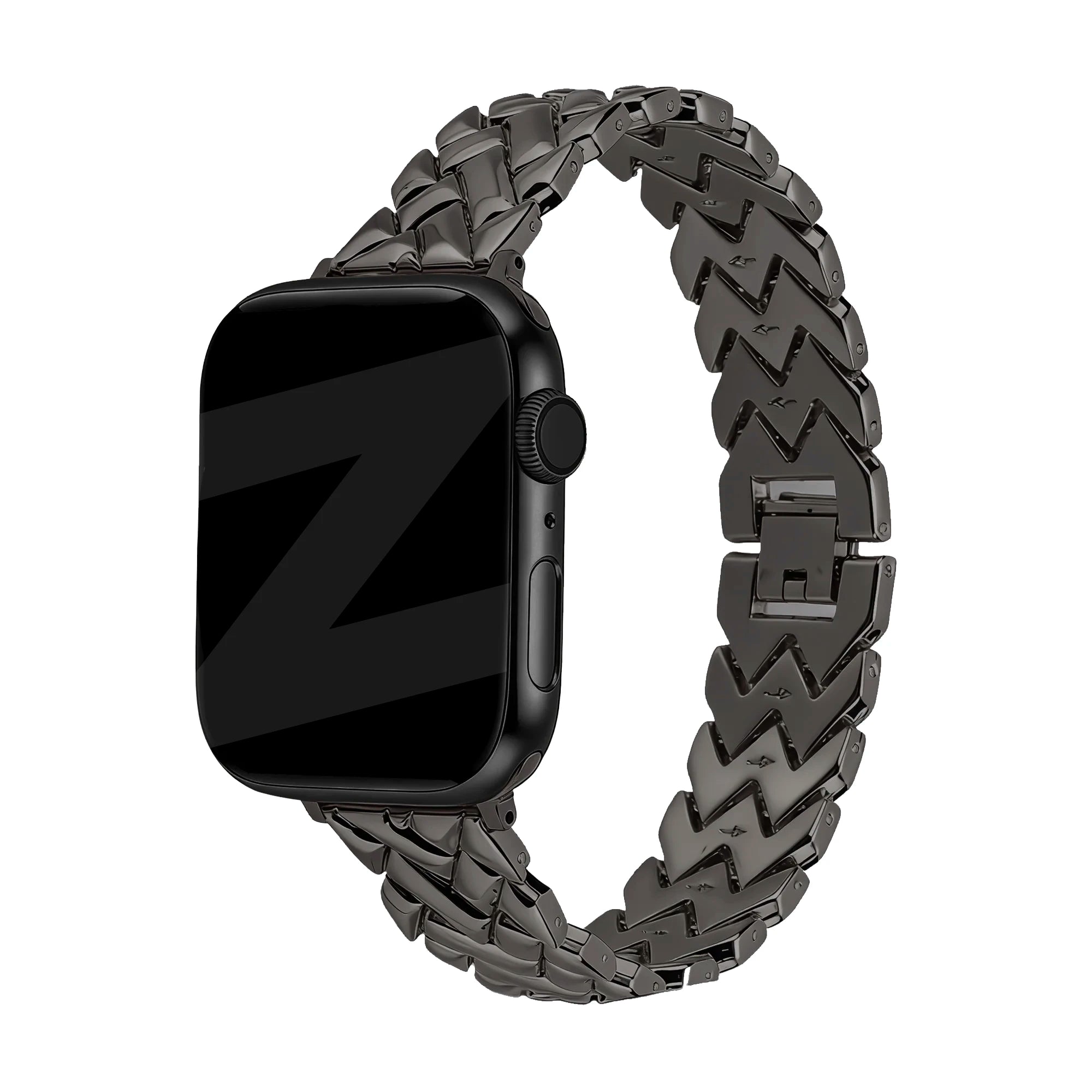 Bandz Apple Watch Metal Strap 'V-Type' (Black)