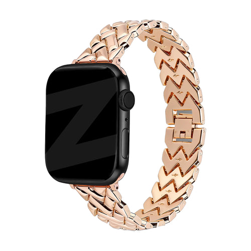 Bandz Apple Watch Metal Strap 'V-Type' (Rose Gold)