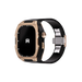 Reqior Funda con correa de goma Apple Watch 45mm (rosa dorado/negro)